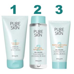 Bộ trị mụn Oriflame Pure Skin 3 bước